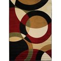 Perfectpillows Dulcet Bingo 5 ft. x 7 ft. 2 in. Rectangular Area Rug in Red PE1580363